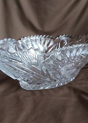 Ваза хрусталь салатница хрустальная срср