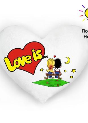 Подушка-нічник "love is"