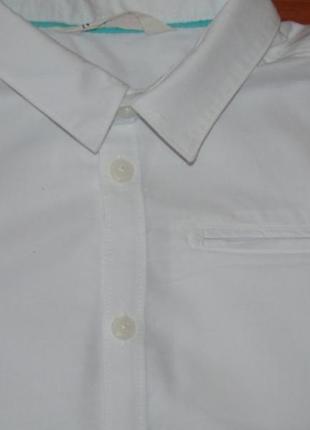 Стильна біла сорочка з коротким рукавом, 6-7 років, 122,1282 фото