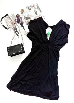 Черное платье benetton с биркой1 фото