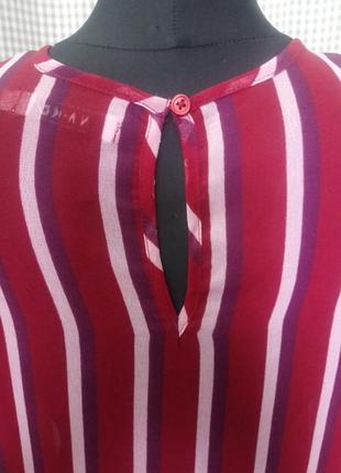Платье сарафан полоска туника шифон воланы оборки рюши прозрачное6 фото