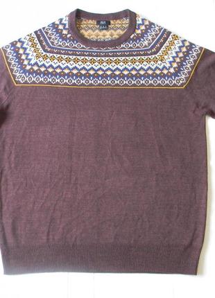 Джемпер свитер кофта с орнаментом  от f&f р.l6 фото