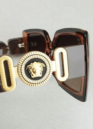 Versace очки женские солнцезащитные коричневые8 фото