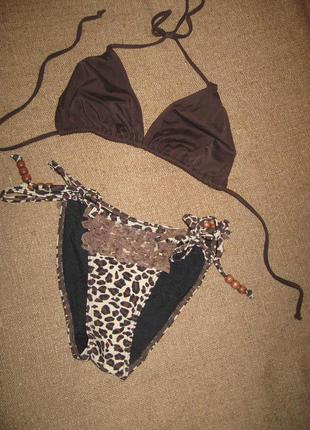 Купальник коричневий