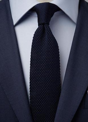 Шелковый фактурный галстук для стильных мужчин4 фото