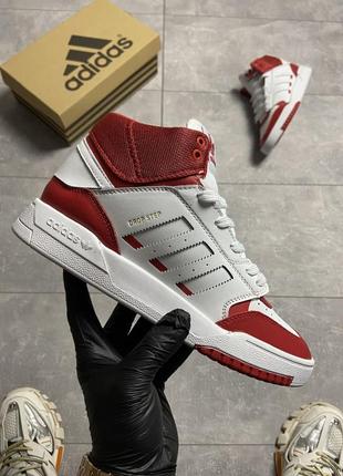 Чоловічі кросівки adidas dropstep high white red 40-41-42-43-44