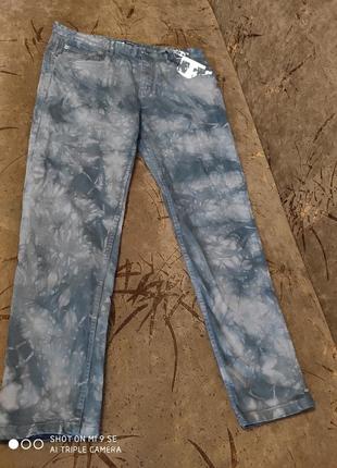 Уличные джинсы с принтом тай-дай8 фото