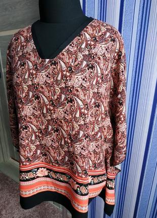 Легкая яркая блуза летняя накидка в принт огурцы2 фото