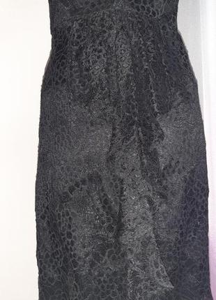 Нарядное платье гипюр с оборкой коктельное3 фото