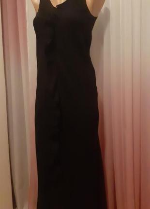 Новое платье в пол черное1 фото