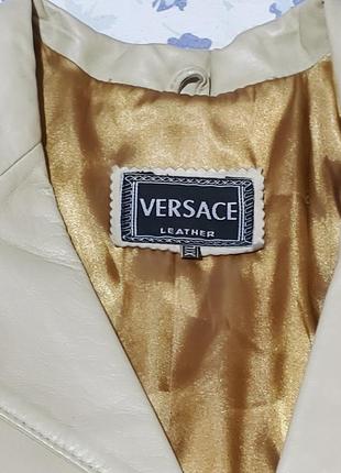 Кожаное пальто versace3 фото