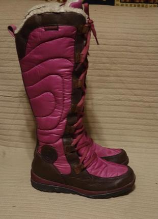 Високі утеплені фірмові комбіновані чоботи timberland lilla waterproof сша 37 р.