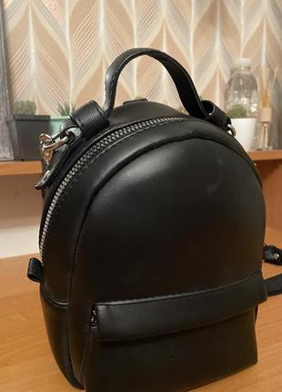 Черный рюкзак-сумка6 фото