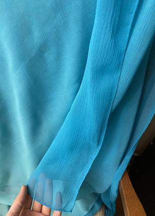 Великий шовковий шарф забарвлення градієнт2 фото