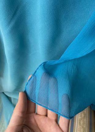 Великий шовковий шарф забарвлення градієнт3 фото