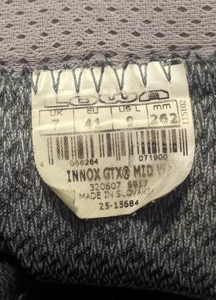 Черевики трекінгові шкіряні водостійкі lowa innox gtx mid, gore-tex6 фото