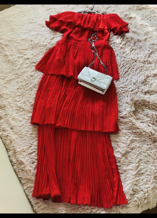 Платье шелковое шелк красное