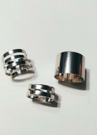 Тренд набор колец фаланговые кольца серебро7 фото