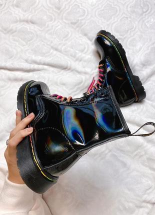 Dr. martens rainbow patent boot 1460 неформальные ботинки панк гранж6 фото