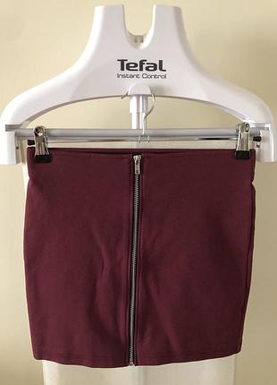 Міні-спідниця спереду блискавка, р. s