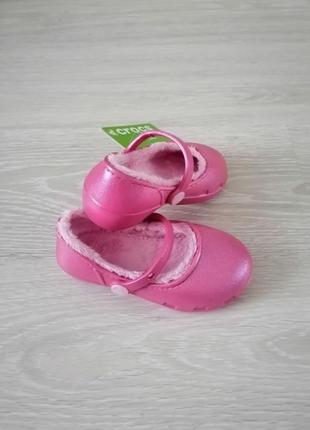 Новые crocs утеплённые, тапочки, балетки. с9, 16 см3 фото