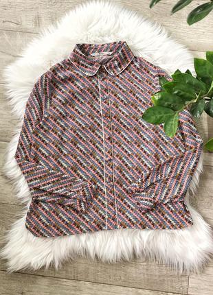 Cтильная шифоновая рубашка плотная блуза 1+1=3