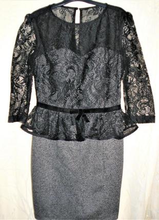 Платье с гипюром р.40-42