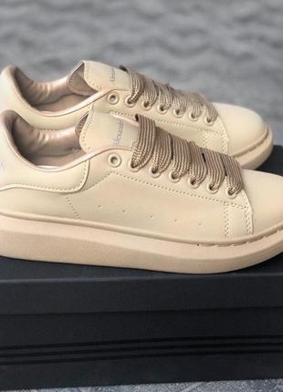 Кроссовки женские маквин alexander mcqueen beige