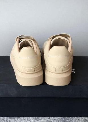 🌺alexander mcqueen oversized sneakers beige🌺александр маквин бежевые кроссовки женские, кросівки маквін бежеві10 фото