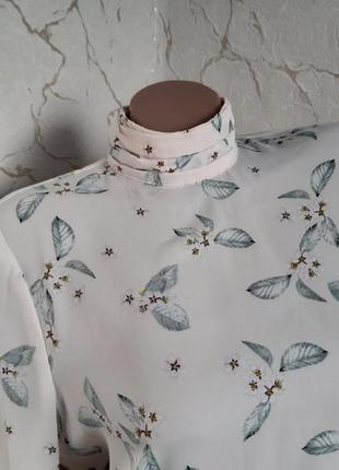 Блузка персиковая с принтом размер 442 фото