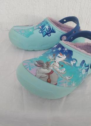 Шлепки crocs frozen disney  р.32-32.5