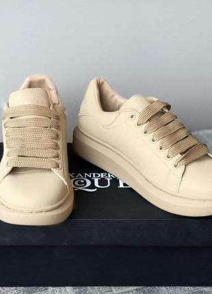 Alexander mcqueen oversized sneakers beige🆕шикарні кросівки 🆕купити накладений платіж1 фото