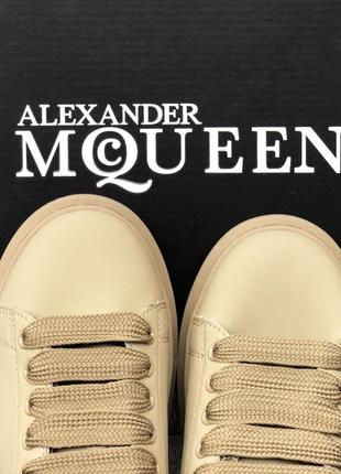 Alexander mcqueen oversized sneakers beige🆕шикарні кросівки 🆕купити накладений платіж6 фото
