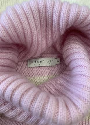 Кашеміровий светр з горлом водолазка бренду essentials, 100% кашемір. розмір s-m.5 фото
