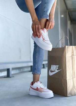 Nike air force шикарные женские кожаные кроссовки белые 🔻36-40р3 фото