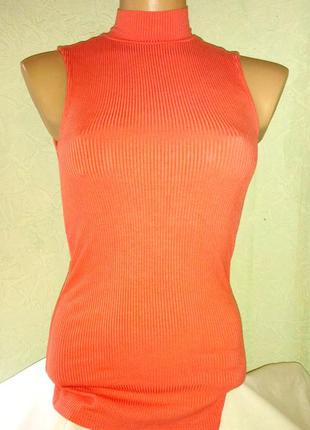 Водолазка американка,безрукавка віскозна коралова,40-46разм.,пог-35-50см