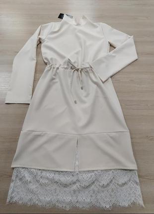 Ніжна сукня з мереживом2 фото