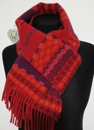 Фирменный теплющий яркий шерстяной шарф в этно стиле 100% шерсть супер качество!2 фото