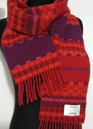 Фирменный теплющий яркий шерстяной шарф в этно стиле 100% шерсть супер качество!4 фото