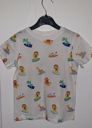 Бавовняна футболка h&m з принтом  2-3y