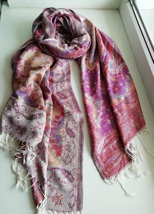 Красивий оригінальний кашеміровий шарф палантин!!! 100% кашемір!!!