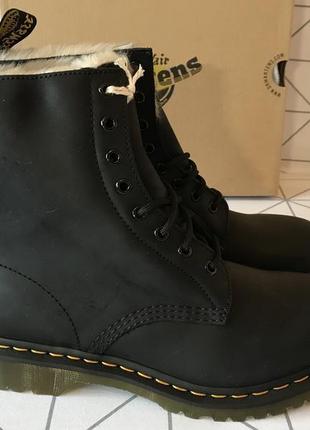 Ботинки зимние dr. martens 1460 serena fur burnished wyoming , размеры 37, 38, 39, 40, 41, оригинал