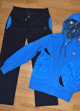 Женский трикотажный костюм, турция, soccer, голубой