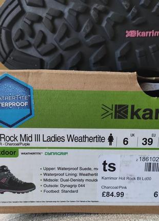 Женские термо ботинки karrimor hot rock, waterproof  англия6 фото