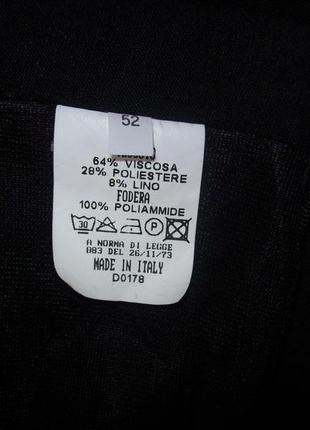 Черная юбка на подкладке, италия4 фото