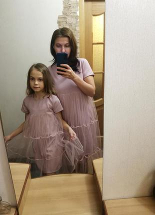 Комплект платьев мама дочка фемели лук2 фото