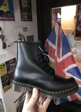 Черевики жіночі dr. martens 1460 w black smooth шкіра артикул 118210061 фото