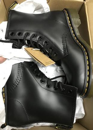 Черевики унісекс dr. martens 1460w smooth black 1460 w шкіра артикул 11821006