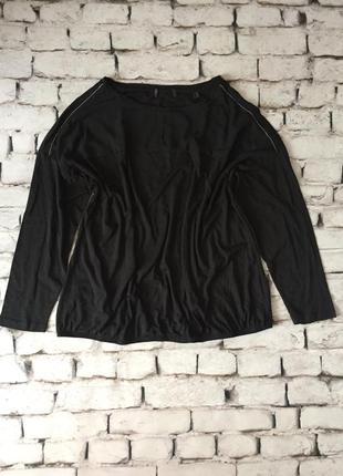 Чорна блуза стильна жіноча блузка мега розмір кофтинка