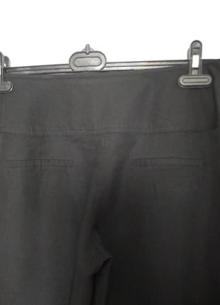 Брюки літні  прямі з легкої тканини брюки жіночі чорні з кишенями 44-46р5 фото